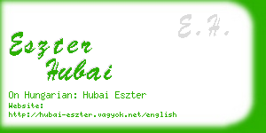 eszter hubai business card